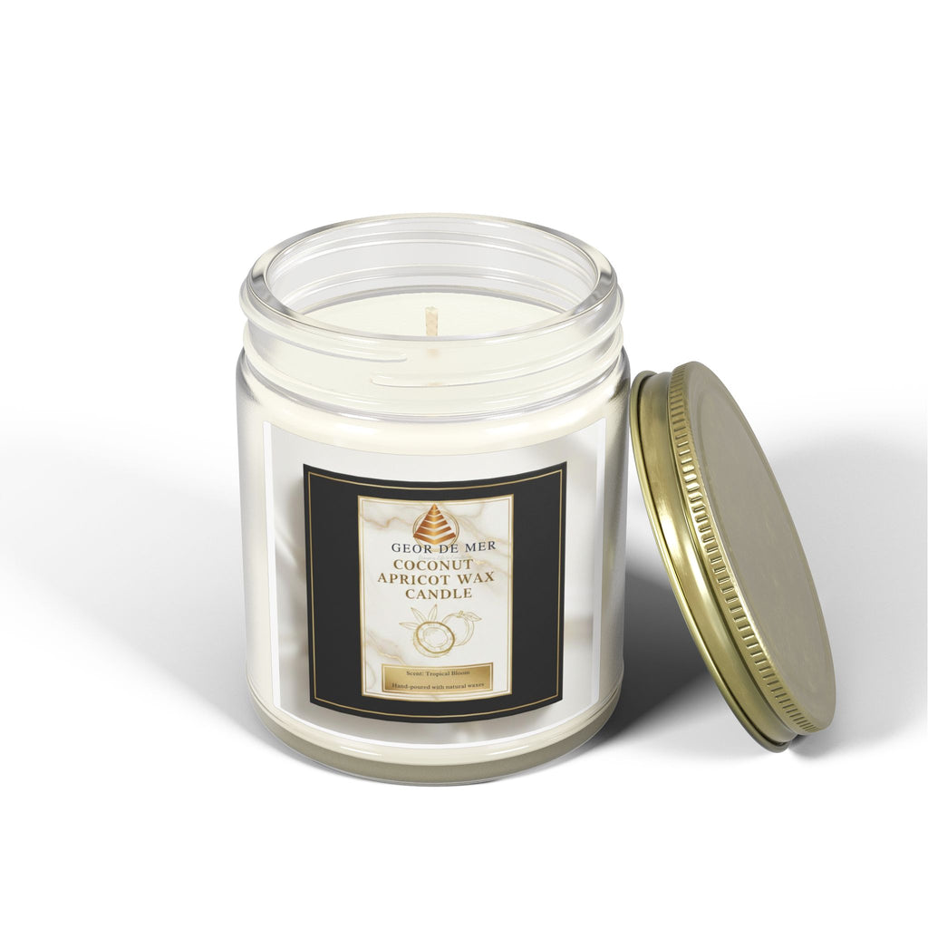 Geor De Mer - Coconut Apricot Scented Candle — Natural Apricot Coconut Wax (4oz & 9oz)