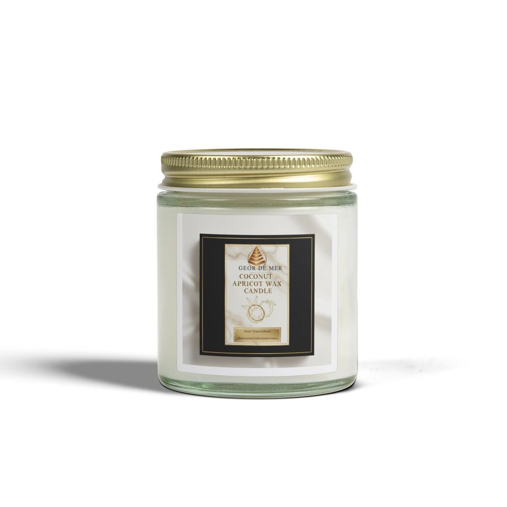 Geor De Mer - Coconut Apricot Scented Candle — Natural Apricot Coconut Wax (4oz & 9oz)