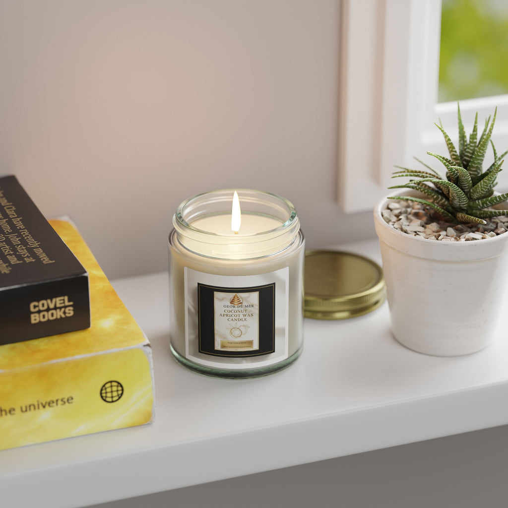 Geor De Mer - Coconut Apricot Scented Candle — Natural Apricot Coconut Wax (4oz & 9oz)