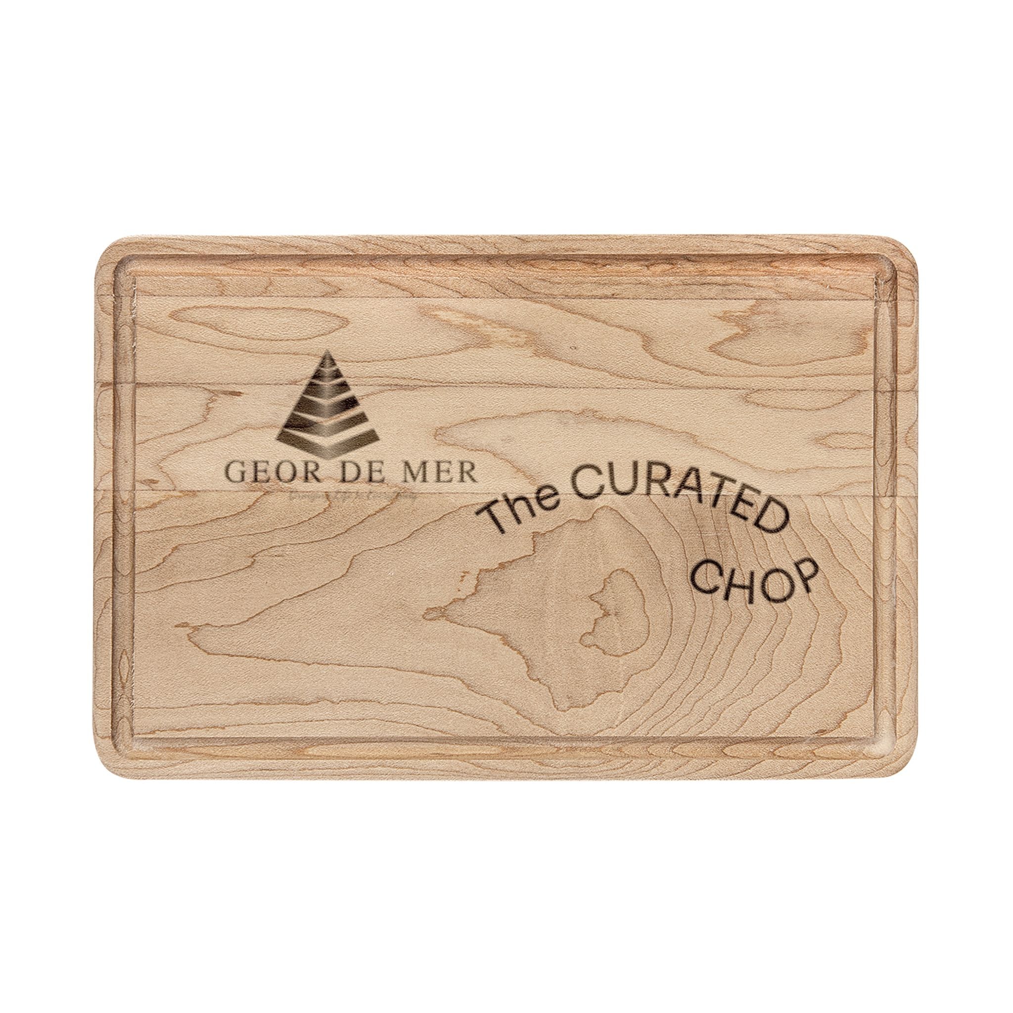 Geor De Mer Engraved Wooden Cutting Board — Personalized Curated Chop Serving Board