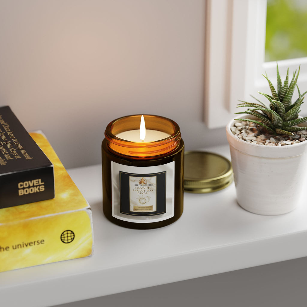 Geor De Mer - Coconut Apricot Scented Candle — Natural Apricot Coconut Wax (4oz & 9oz)