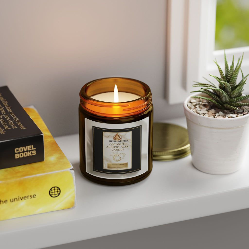 Geor De Mer - Coconut Apricot Scented Candle — Natural Apricot Coconut Wax (4oz & 9oz)