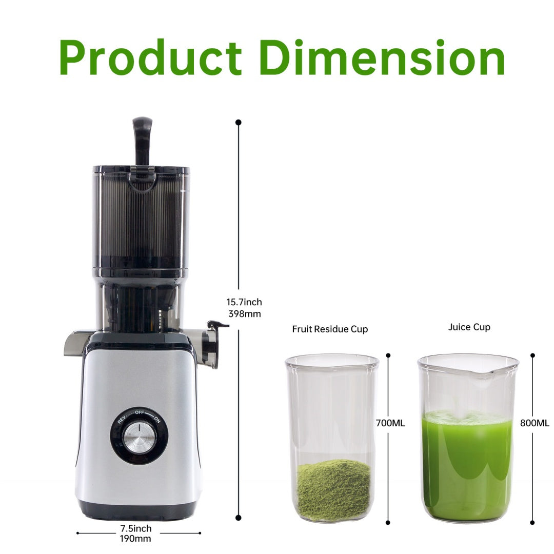 Cold Juicer, Chewable Juicer, Wide Feeding Trough For Easy Cleaning, Suitable For Whole Vegetables And Fruits
