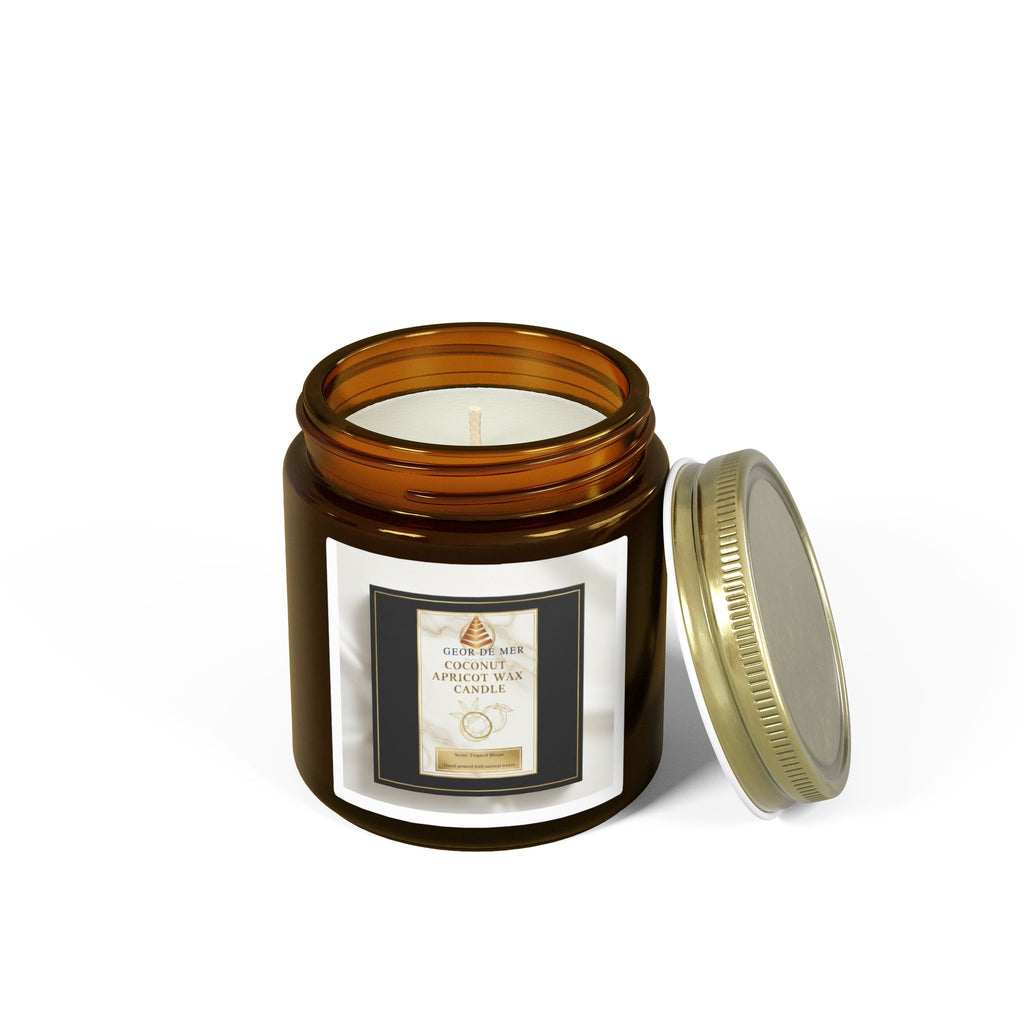 Geor De Mer - Coconut Apricot Scented Candle — Natural Apricot Coconut Wax (4oz & 9oz)
