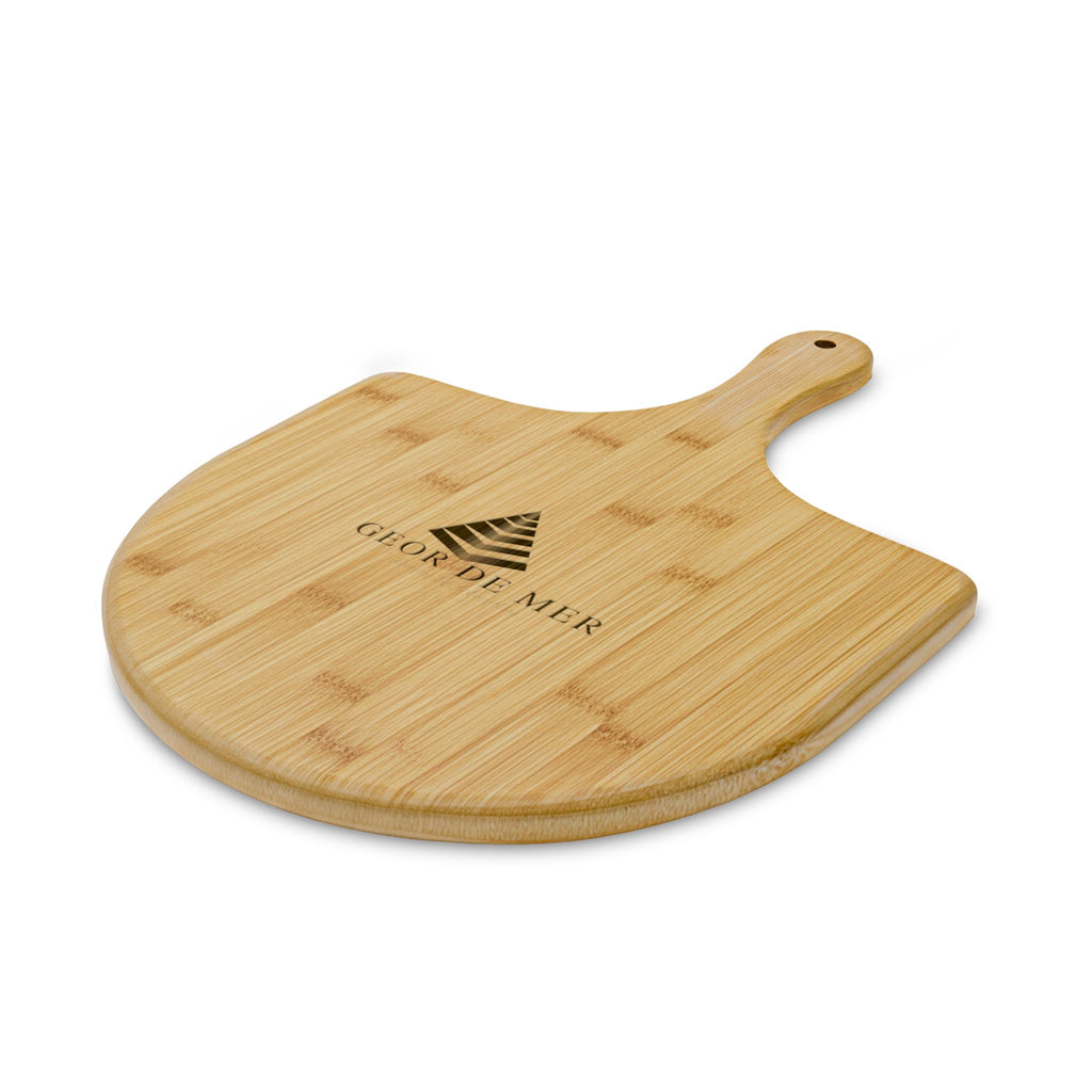 Geor De Mer Engraved Bamboo Pizza Peel – Personalized Wood Serving Board