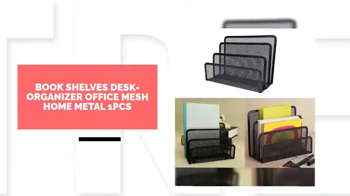Book Shelves Desk-Organizer Office Mesh Home Metal 1pcs by@Outfy